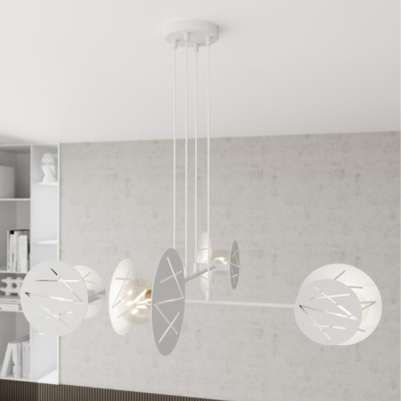 Lampa wisząca 4-punktowa Xotic biała Emibig - Nowoczesny design