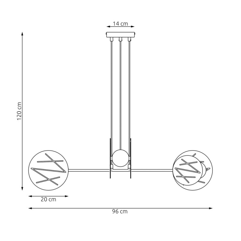 Lampa wisząca 4-punktowa Xotic biała Emibig - Nowoczesny design