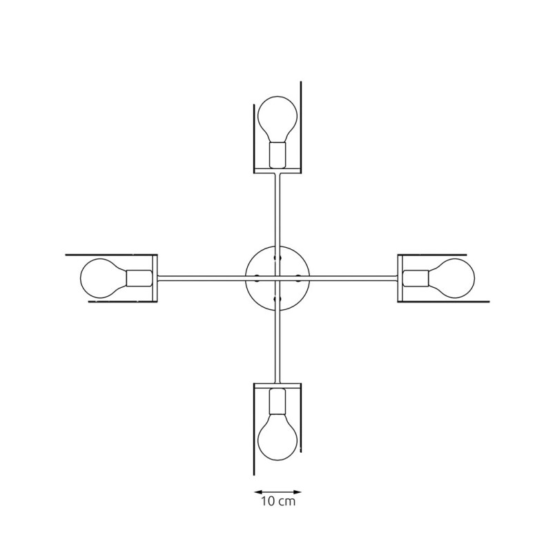 Lampa wisząca 4-punktowa Xotic biała Emibig - Nowoczesny design