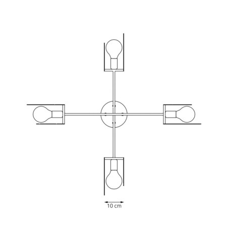 Lampa wisząca 4-punktowa Xotic biała Emibig - Nowoczesny design