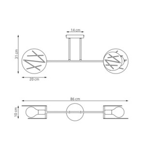 Lampa sufitowa Frick II Emibig - nowoczesny design | Sklep z lampami