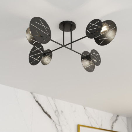 Lampa sufitowa Frick IV czarna Emibig | Nowoczesny design