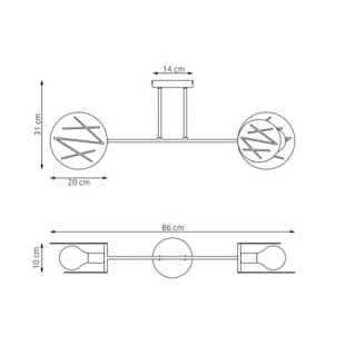 Lampa sufitowa Frick II biała Emibig - Nowoczesny design