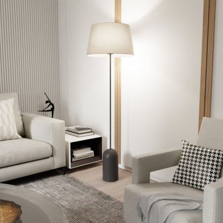 Lampa podłogowa Pearl | Beżowo-czarna, 150cm | Emibig