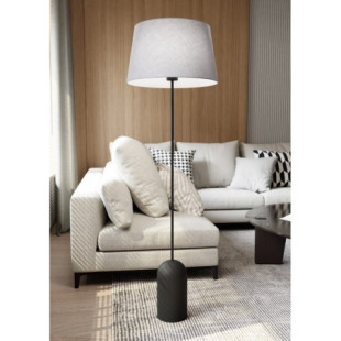 Lampa podłogowa z abażurem Pearl 44cm H150cm szaro-czarna Emibig