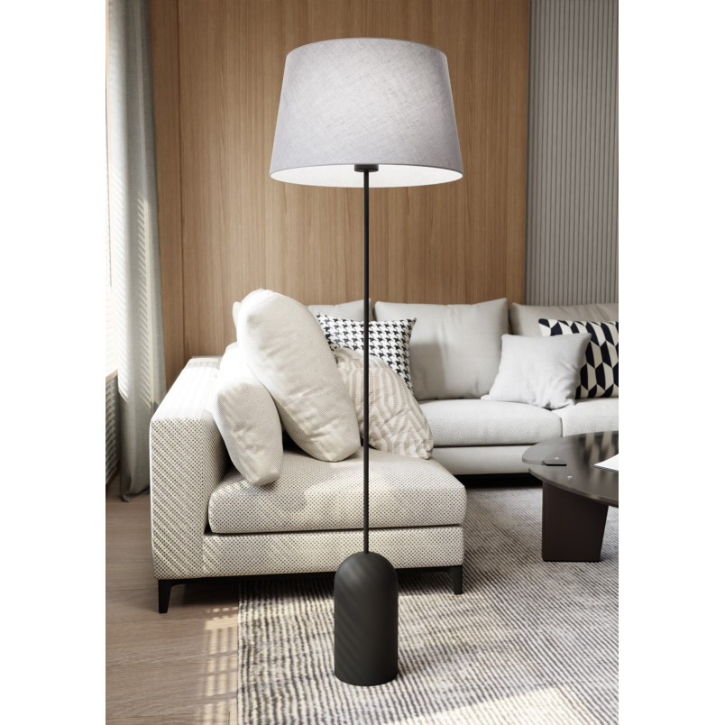 Lampa podłogowa Pearl Emibig | Szaro-czarna, 150cm - Kup Teraz!