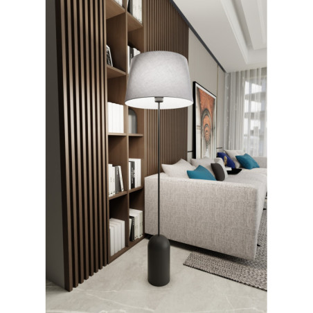 Lampa podłogowa Pearl Emibig | Szaro-czarna, 150cm - Kup Teraz!