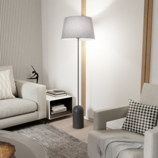 Lampa podłogowa Pearl Emibig | Szaro-czarna, 150cm - Kup Teraz!