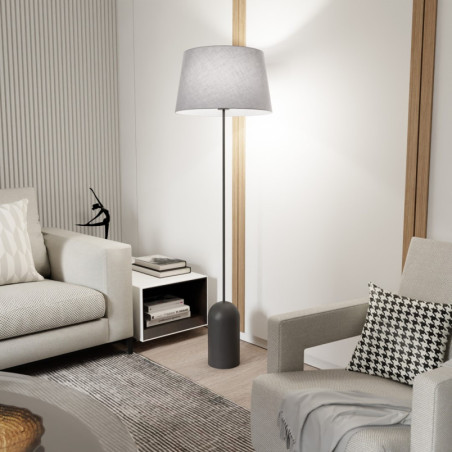 Lampa podłogowa Pearl Emibig | Szaro-czarna, 150cm - Kup Teraz!