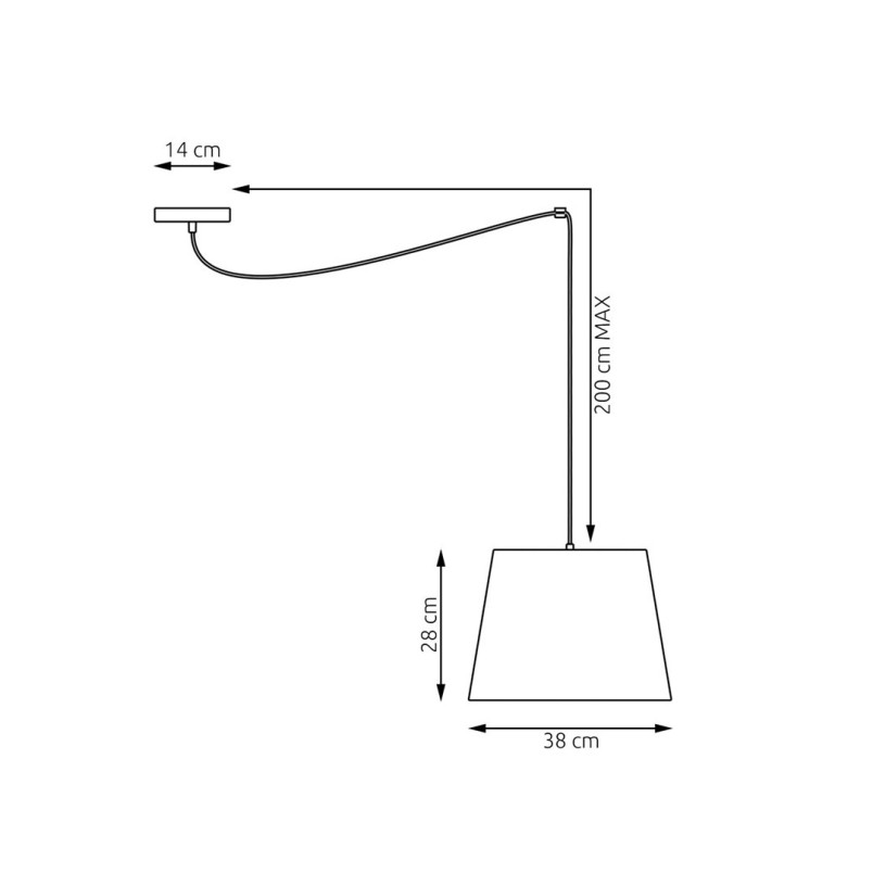 Lampa wisząca pająk Emibig Ascot - beżowa, E27 | Sklep z lampami