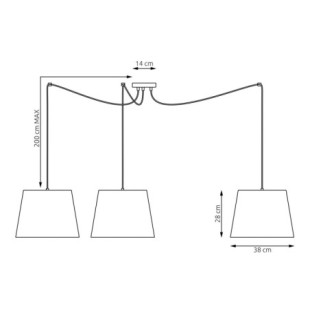 Lampa wisząca Pająk Ascot beżowa Emibig | Sklep z Lampami