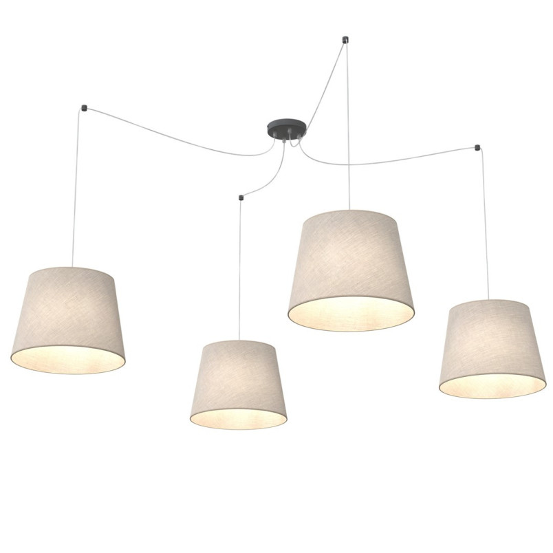 Lampa Wisząca Pająk Ascot Beżowa Emibig | Salon, Jadalnia