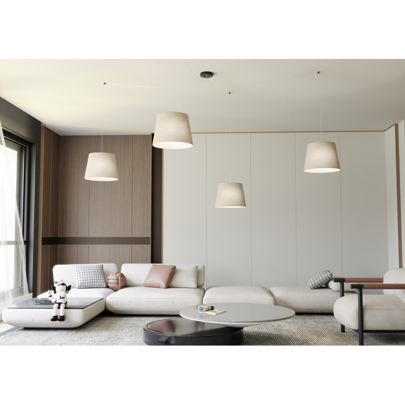 Lampa Wisząca Pająk Ascot Beżowa Emibig | Salon, Jadalnia