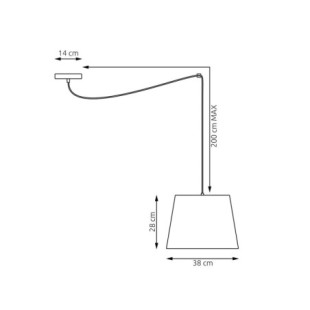 Lampa Wisząca Pająk Ascot Szara Emibig | Salon, Kuchnia