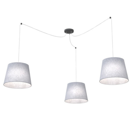 Lampa wisząca Ascot - Emibig, szara, 3 abażury - Kup teraz!