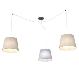 Lampa wisząca pająk Ascot | Szara i beżowa | Emibig