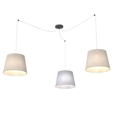 Lampa wisząca pająk Ascot | Szara i beżowa | Emibig