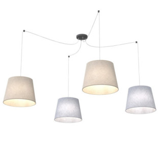 Lampa wisząca Ascot - szara/beżowa Emibig | Salon, kuchnia