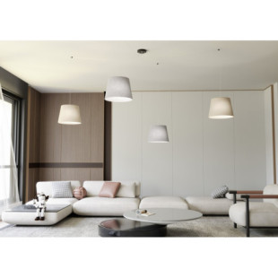Lampa wisząca Ascot - szara/beżowa Emibig | Salon, kuchnia