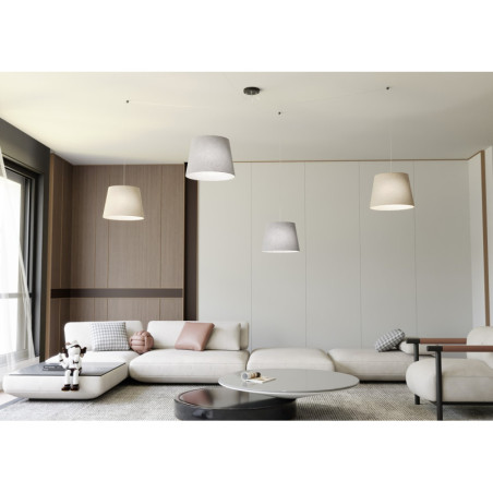 Lampa wisząca Ascot - szara/beżowa Emibig | Salon, kuchnia