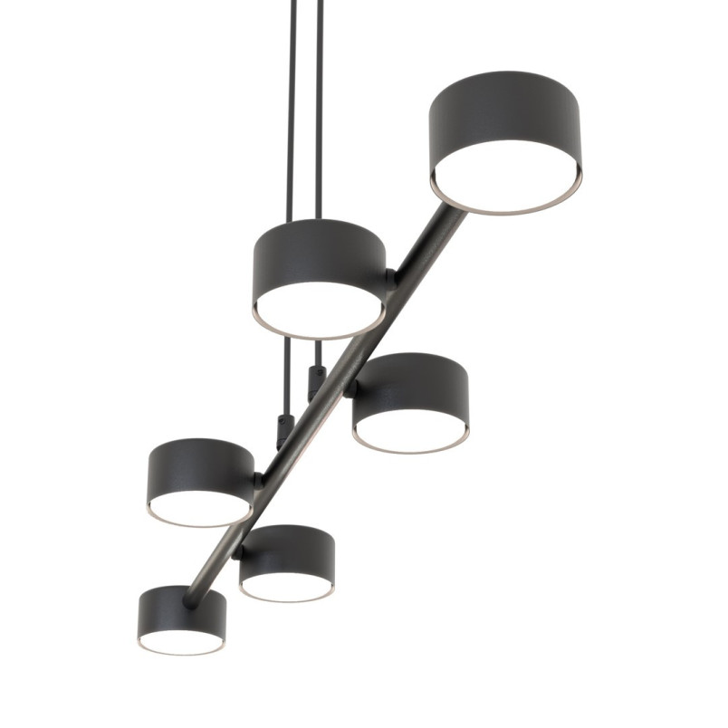 Lampa wisząca Megara VI czarna Emibig | Nowoczesne oświetlenie