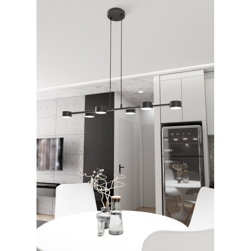 Lampa wisząca Megara VI czarna Emibig | Nowoczesne oświetlenie