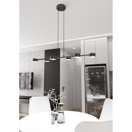 Lampa wisząca Megara VI czarna Emibig | Nowoczesne oświetlenie