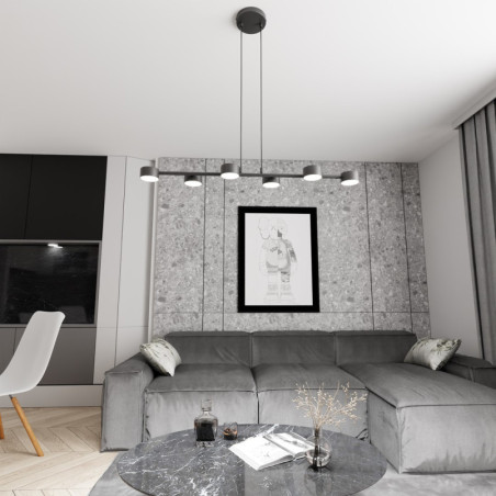 Lampa wisząca Megara VI czarna Emibig | Nowoczesne oświetlenie