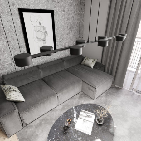 Lampa wisząca czarna Megara VI 115cm - Emibig | Salon, Jadalnia