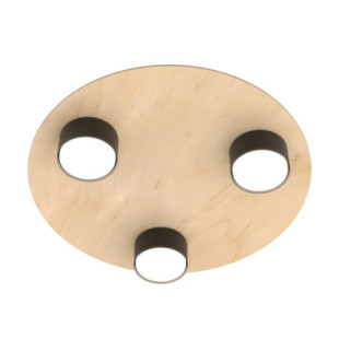 Plafon okrągły Emibig Pixo III 40cm - Loftowy design | Sklejka