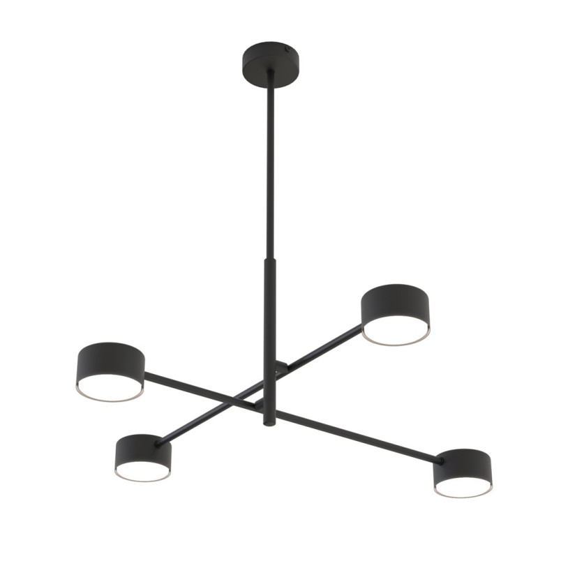 Lampa sufitowa Natsu IV Emibig | 4 punkty, czarna | Sklep z lampami