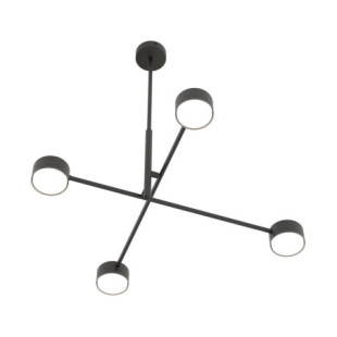 Lampa sufitowa Natsu IV Emibig | 4 punkty, czarna | Sklep z lampami