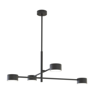 Lampa sufitowa Natsu IV Emibig | 4 punkty, czarna | Sklep z lampami