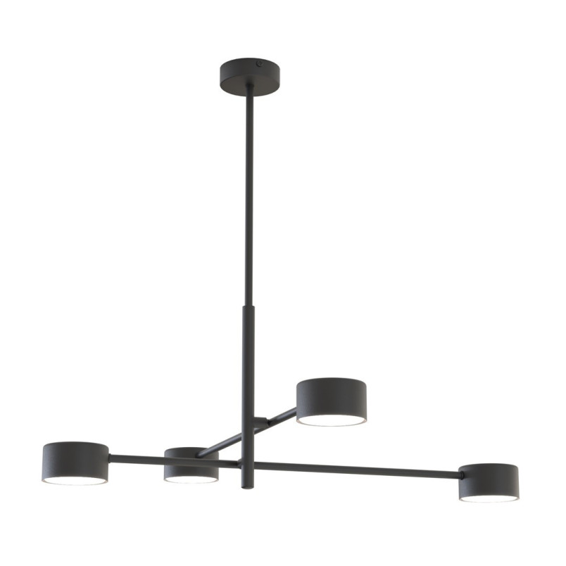 Lampa sufitowa Natsu IV Emibig | 4 punkty, czarna | Sklep z lampami