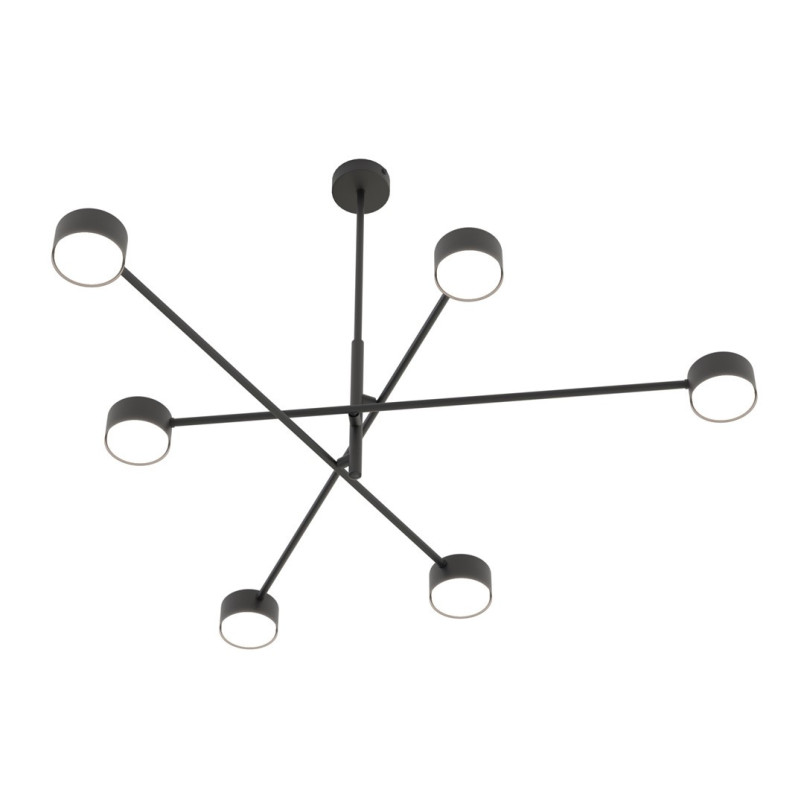 Lampa sufitowa Natsu VI - Emibig, 6 punktów, czarna - Kup online!