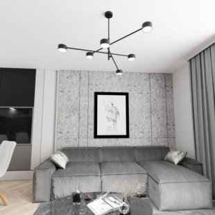 Lampa sufitowa Natsu VI - Emibig, 6 punktów, czarna - Kup online!