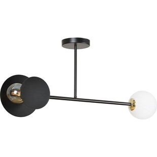 Lampa sufitowa szklana Minerva 80 czarny/biały marki Emibig