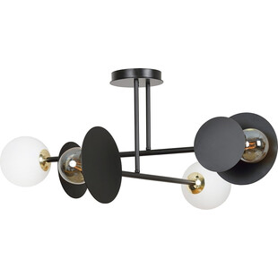 Lampa sufitowa szklana Minerva IV 80 czarny/biały marki Emibig