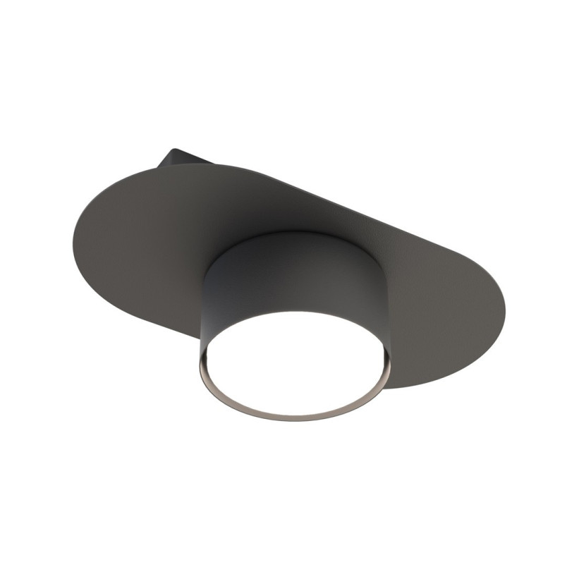Plafon owalny Stilo 20cm czarny Emibig | Nowoczesne oświetlenie