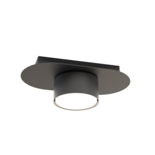 Plafon owalny Stilo 20cm czarny Emibig | Nowoczesne oświetlenie