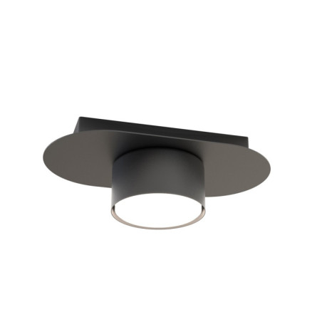Plafon owalny Stilo 20cm czarny Emibig | Nowoczesne oświetlenie