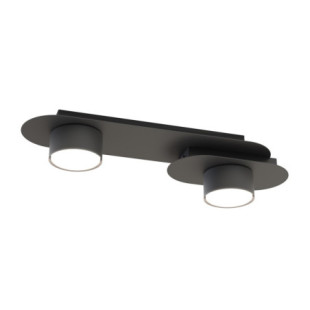 Plafon owalny Stilo II 44cm czarny Emibig | Nowoczesne oświetlenie