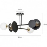 Lampa sufitowa szklana Minerva IV 80cm | Emibig - Elegancja i styl