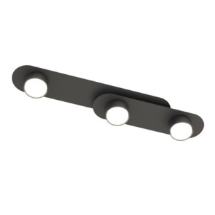 Plafon owalny Stilo III 70cm czarny Emibig - Nowoczesne oświetlenie