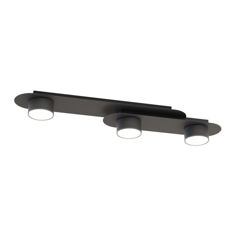 Plafon owalny Stilo III 70cm czarny Emibig - Nowoczesne oświetlenie