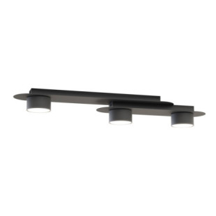 Plafon owalny Stilo III 70cm czarny Emibig - Nowoczesne oświetlenie