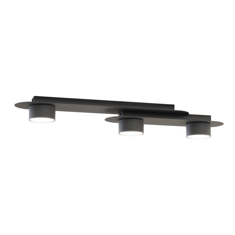 Plafon owalny Stilo III 70cm czarny Emibig - Nowoczesne oświetlenie
