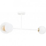 Lampa Sufitowa Szklana Minerva II 80cm Biała | Emibig