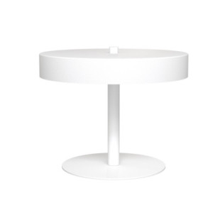 Lampa stołowa z płaskim kloszem Nemo 20cm H16cm biała Emibig