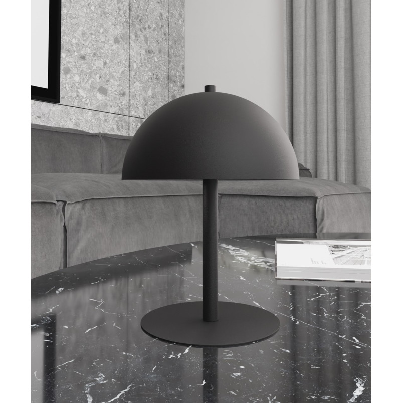 Lampa stołowa grzybek Emibig czarna | Retro design